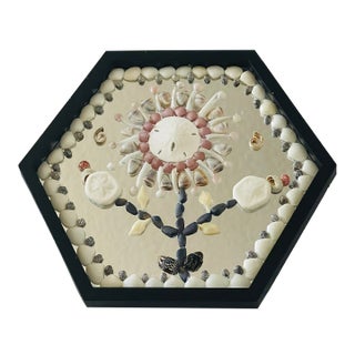 Sekstagonal Sea Shell Wall Art Panel Mirrored For Sale