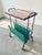 1970s Side Table with Magazine Rack on Casters in Metal and Veneer, 1960s For Sale - Image 5 of 11