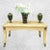 Wood Vintage Coastal Regency Double Palm Tree Carved Wicker Bamboo Desk Dining Table For Sale - Image 7 of 12