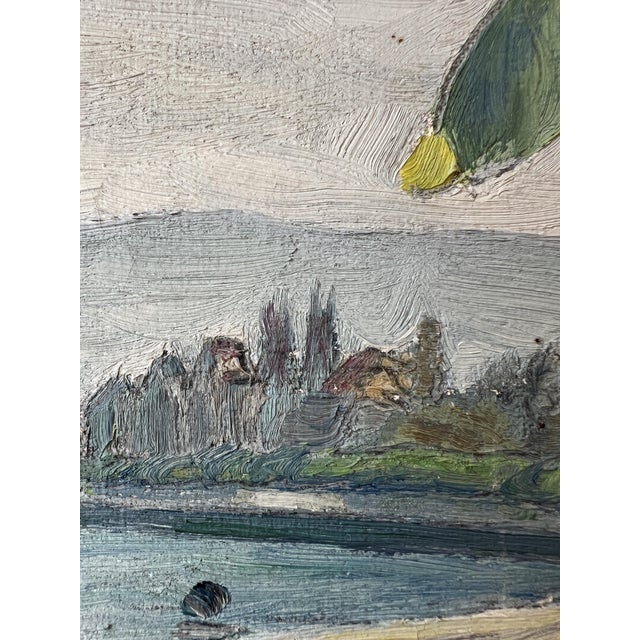 Georges Djakeli, Balade au bord du lac Léman, Oil on Canvas, Framed For Sale - Image 5 of 10