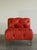 Postmodern Rare Tufted Red Slipper Chair by J. Robert Scott With Chrome Legs, Late 20th Century For Sale - Image 3 of 6