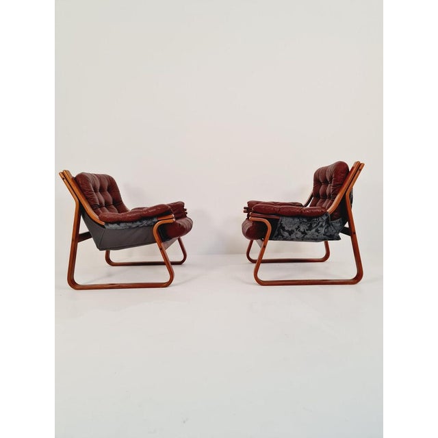 Scandinavian Easy Chairs by Carl-Henrik Spark for Ulferts Sweden, 1970s, Set of 2 For Sale - Image 4 of 11