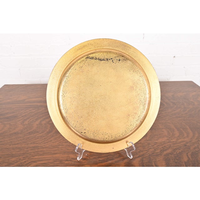 Bronze Tiffany Studios New York Bronze Doré Plate or Charger For Sale - Image 8 of 11