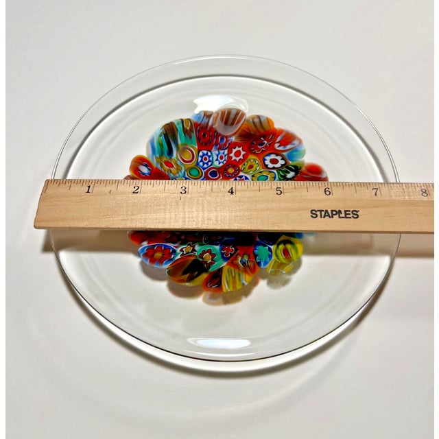 Set of 4 Vintage Murano Gambaro & Poggi Millefiori Glass Plates - Made in Italy For Sale - Image 4 of 4