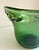 Vintage emerald green Empoli blown glass ice bucket, made in Italy, circa 1960s. Beautiful blown glass with formed...
