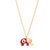 Red Wishful Elephant & Red Enamel Evil Eye Pendant Gold Chain Necklace For Sale - Image 8 of 8