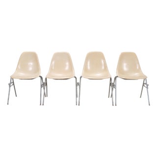 Set of Four Herman Miller DSS Mid-Century Fiberglass Side Chairs For Sale