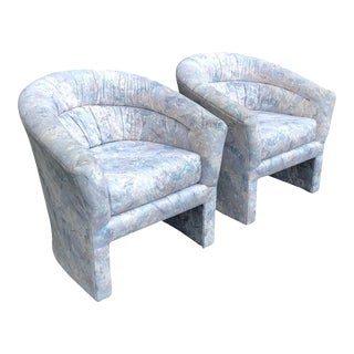 Pair of Post Modern Club Chairs For Sale