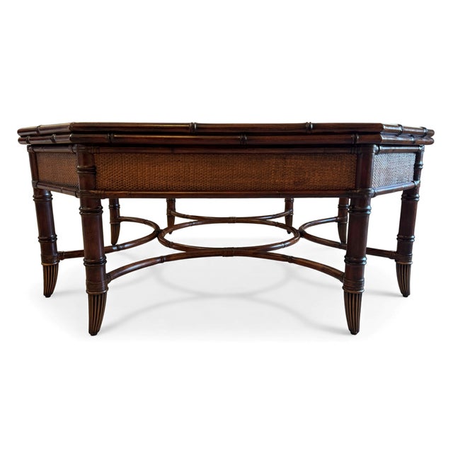 Brown Tommy Bahama Marianas Octagonal Coffee Table For Sale - Image 8 of 14