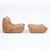 2000 - 2009 Vintage Ligne Roset Togo Chair and Ottoman in Burnt Orange Leather - Restored For Sale - Image 5 of 18