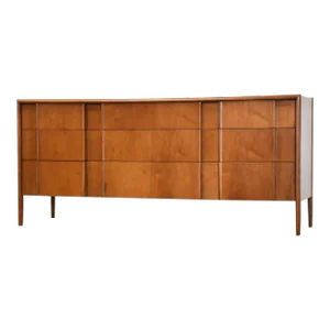 1960s Refinished Barney Flagg Drexel Parallel Walnut Dresser