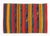 Tribal 1960s Vintage Handmade Flat Weave Striped Saddlebag Rug - 2′5″ × 3′6″ For Sale - Image 3 of 11