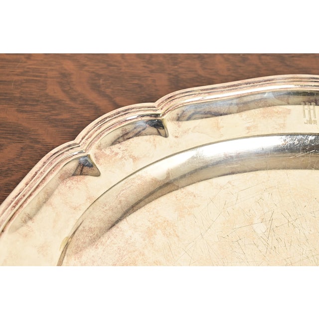 Early 20th Century Tiffany & Co. Antique English Victorian Silverplate Serving Tray For Sale - Image 5 of 10