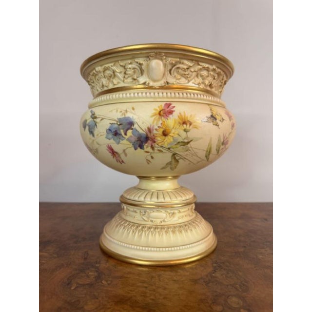 19th Century Large Antique Jardiniere from Royal Worcester, 1890 For Sale - Image 5 of 7
