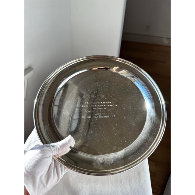 1920s 1920s Black Starr & Frost Sterling Silver Charger Tray, Model Ad S-17 ~ 12 Inch For Sale - Image 5 of 10