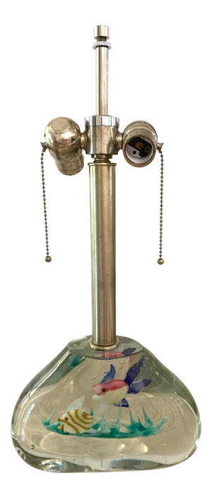Vintage Murano Gino Cenedese Attrib. Aquarium Lamp