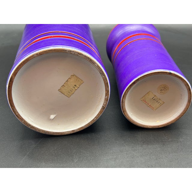 Vases by Aldo Londi for Bitossi, 1960s, Set of 2 For Sale - Image 6 of 8