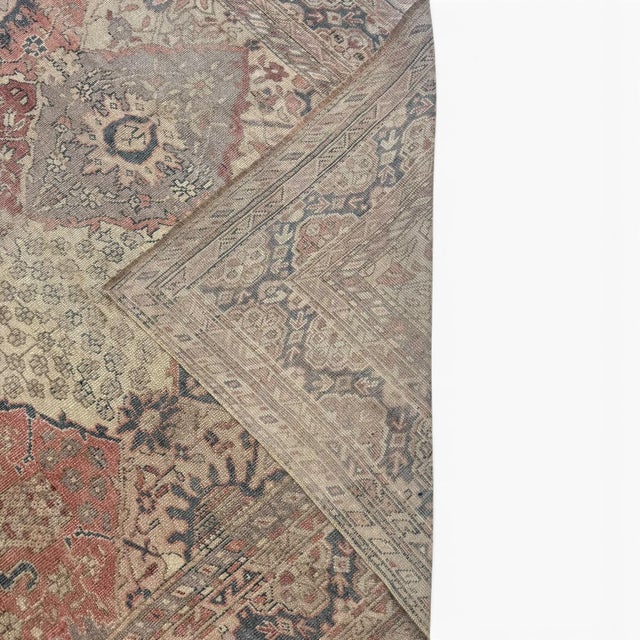 1920s Antique Gordes Rug | Soft Neutral Diamond Tile Design | 6'6" X 9'1" For Sale - Image 5 of 5