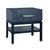 Worlds Away Matthew Izzo Home Estelle Navy Blue Burl Wood Side Table For Sale - Image 4 of 7