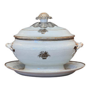 Late 18th Century Chinese Export Soup Tureen and Under Platter