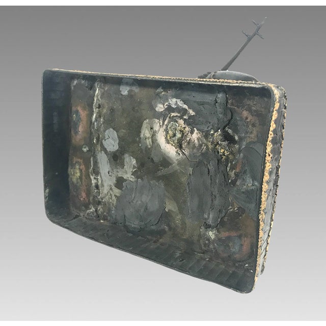 Vintage Thai Bronze and Gilt Female Figure or Statue, the Phin Musician Statue Sculpture For Sale - Image 9 of 12