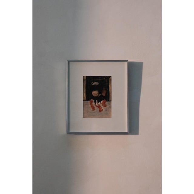 1990s Marcel Warrand, Nude, Nu Masculin Assis, 1990s, Ink & Watercolor, Framed For Sale - Image 5 of 5