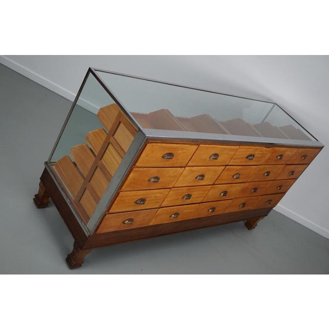 Vintage British Maple & Oak Haberdashery Cabinet, 1930s For Sale - Image 13 of 18