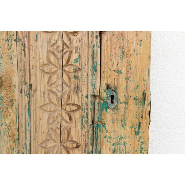 Ancient Carved Star Moroccan Riad Door For Sale - Image 11 of 16