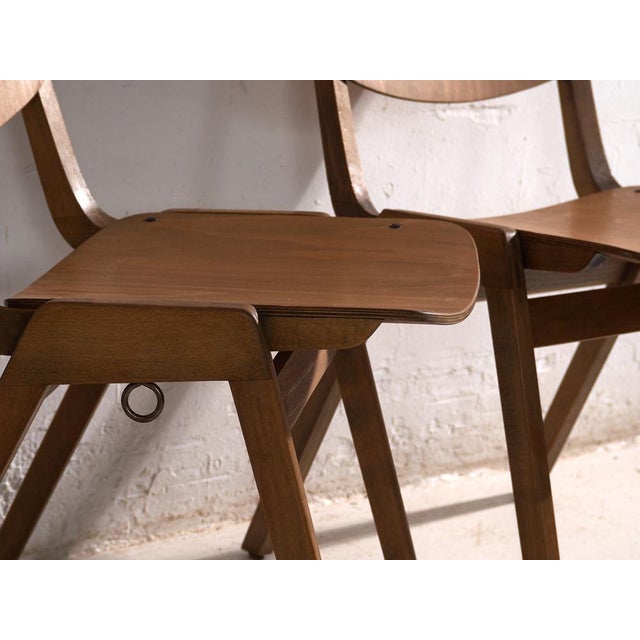 Brown Vintage Dining Chairs from Thonet, 1950, Set of 4 For Sale - Image 8 of 18