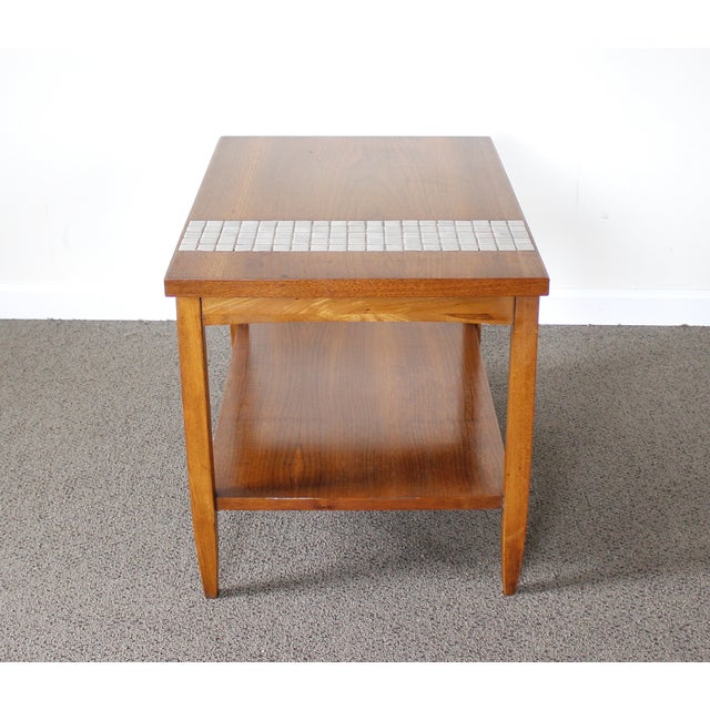 Lane MidCentury Tile & Wood End Table Chairish