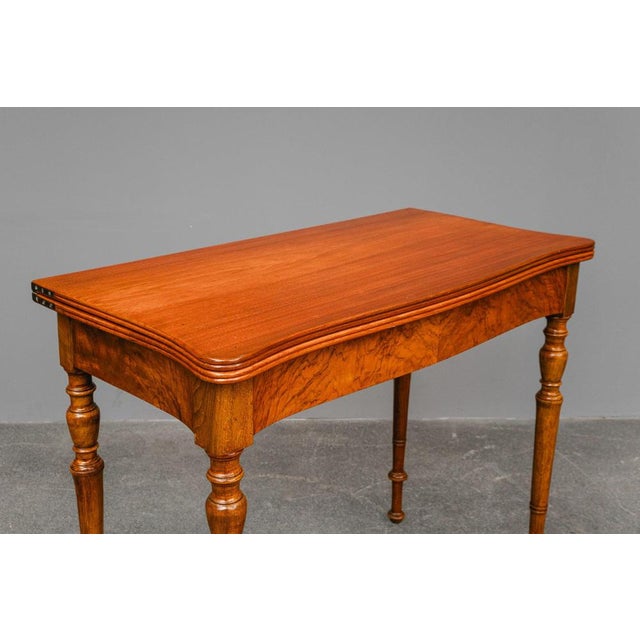 Antique Game Table or Console Table in Walnut, Late 19th Century For Sale - Image 12 of 18