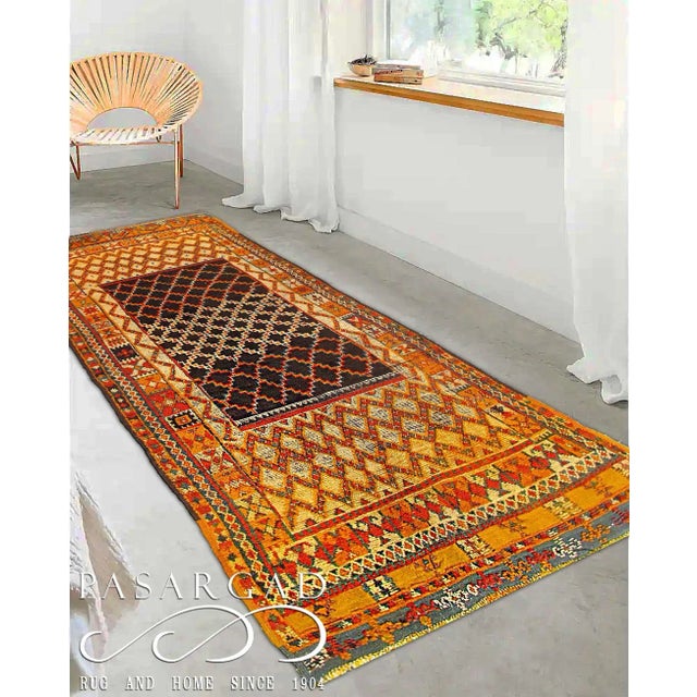 Vintage Moroccan Rug 4'4'' X 11'8'' For Sale - Image 10 of 10
