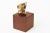 Wood Vintage Signed Initialed Brass Bronze and Wood Small Abstract Sculpture For Sale - Image 7 of 9