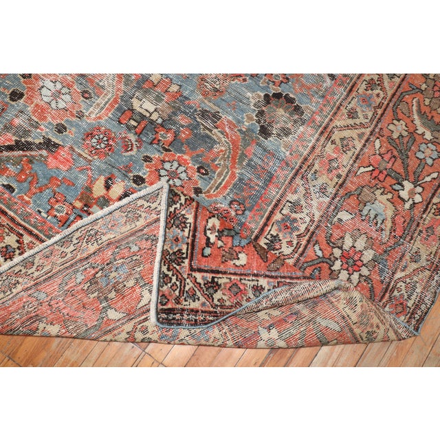 Early 20th Century Oversize Blue Grey Persian Mahal Rug - 13'4" x 20'4" For Sale - Image 12 of 12