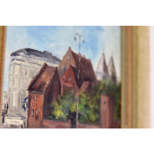 Ciris Nordstrandh, Mårtenstorget with Krognoshuset in Lundt, 1950s, Oil on Panel, Framed For Sale - Image 5 of 9