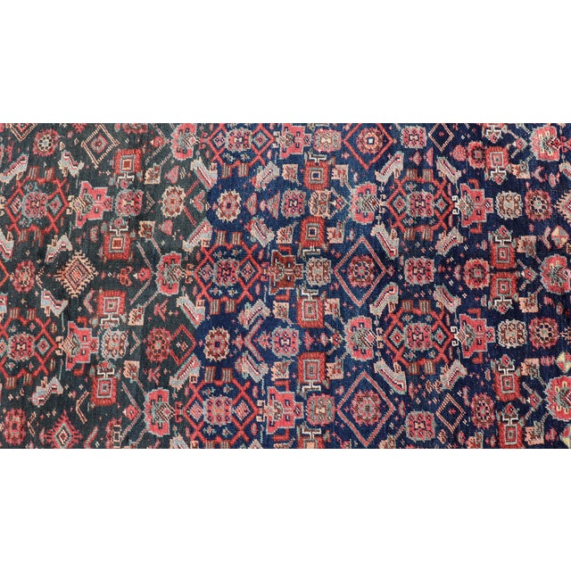 Antique Persian Bidjar Long Gallery Rug With All-Over Sub-Geometric Design For Sale - Image 12 of 14