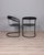 Bauhaus Vintage Metal and Leather Canasta Chairs by Arben, Italy, 1970s, Set of 2 For Sale - Image 3 of 12