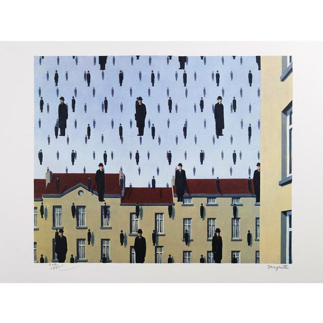 René magritte - golconda lithograph after rené magritte numbered in pencil. Exclusive and limited edition of 275 numbered...