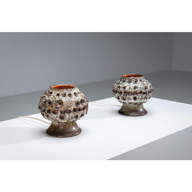 Ceramic Table Lamps by Bruno Karlsson for EGO Stengods Atelje, 1960s, Set of 2 For Sale - Image 3 of 18