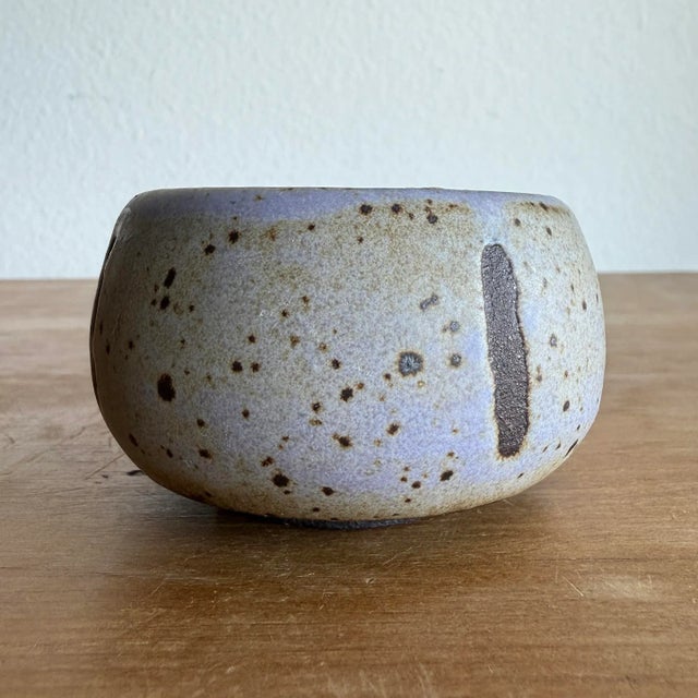 Contemporary Handthrown Stoneware Ceramic Mini Bowl, Stamped by Artist For Sale In Los Angeles - Image 6 of 8