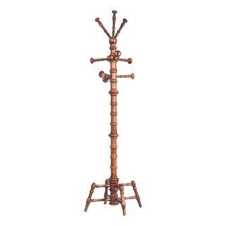 Czech Biedermeier Coat Hanger in Beech, 1890s For Sale