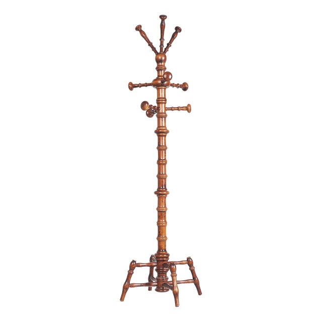 Czech Biedermeier Coat Hanger in Beech, 1890s For Sale