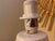 1980s Vintage Postmodern White Sculptural Spiral Table Lamps With Frosted Glass Shades – Pair For Sale - Image 5 of 8