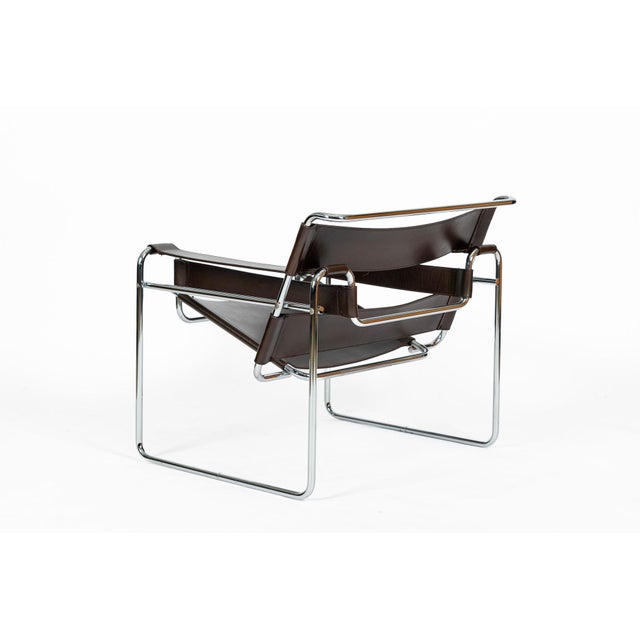 Brown Mid Century Brown Wassily Chair by Marcel Breuer for Stendig 1960s, 2 Available For Sale - Image 8 of 17