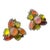Kramer Citrine Yellow and Tangerine Clip-On Earrings, Signed - 2 Pieces For Sale