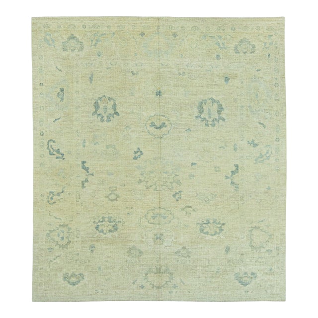 Turkish Oushak Rug 9' x 10' #19082 For Sale