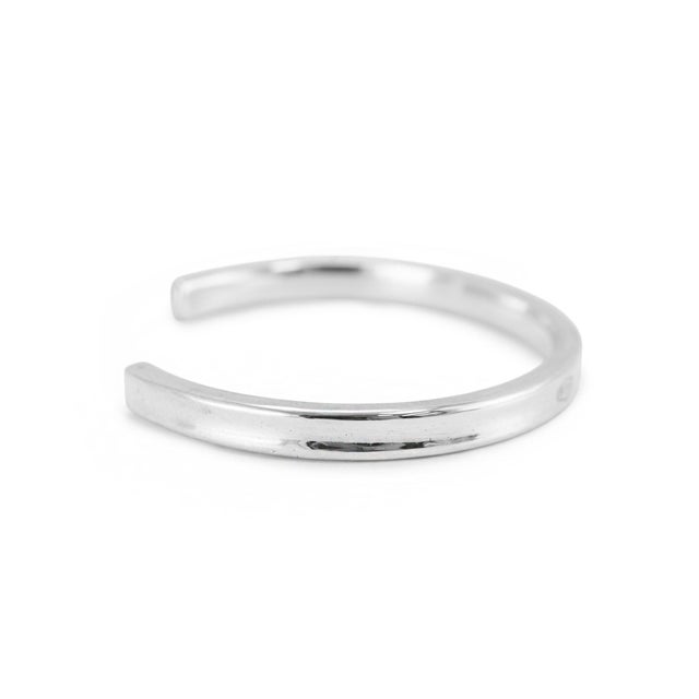 Tiffany and Co. Tiffany & Co. Tiffany 1837 Narrow 925 Silver Medium Cuff Bangle Bracelet For Sale - Image 4 of 9