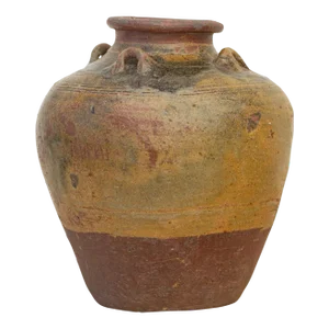 Antique Large Sage Green Martaban Pot