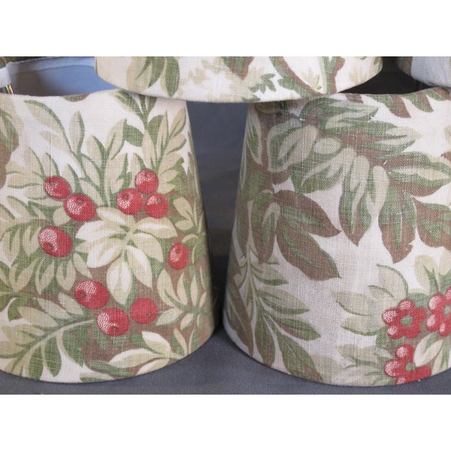 French Provincial Antique Fabric Chandelier Shades - Set of 6 For Sale - Image 3 of 5