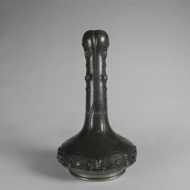 Art Nouveau Tin Vase by Pechez, Early 20th Century For Sale - Image 4 of 18